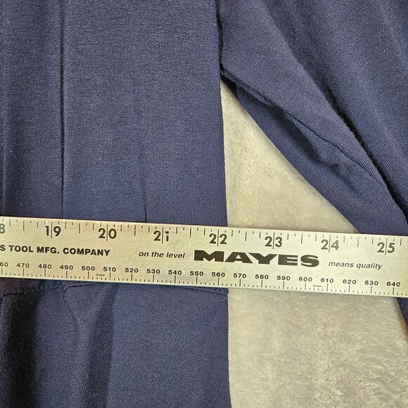 Susan Graver Womens Liquid Knit Open Front Duster Cardigan Large Size Navy - Picture 3 of 10